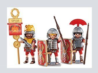 Tres soldados romanos de playmobil