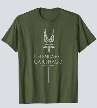 Camiseta sobre Roma: Delenda est Carthago