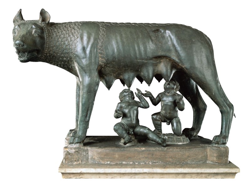 Estatua de Luperca, la loba capitolina. Tomado de Ilustrated history of antique Rome para este resumen de la historia de Roma