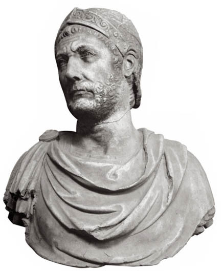Busto de Aníbal Barca, general cartaginés y gran enemigo de los romanos