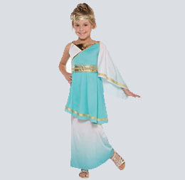 Disfraz de dama romana para niña