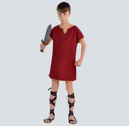 Disfraz básico de romano para niños