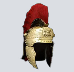 Réplica de un casco de la guardia pretoriana