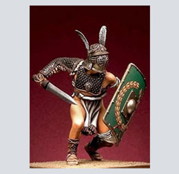 Figura de resina de gladiador provocator