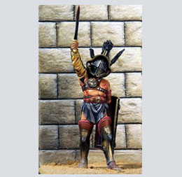Figura de resina de gladiador murmillo