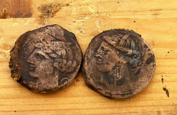 Monedas recuperadas Algunas de las monedas recuperadas