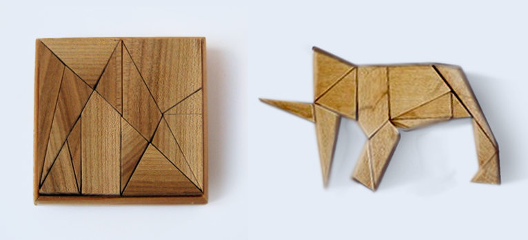 Recreación moderna de un loculus Archimedius Recreación moderna de la cajita de arquímedes o loculus Archimedius