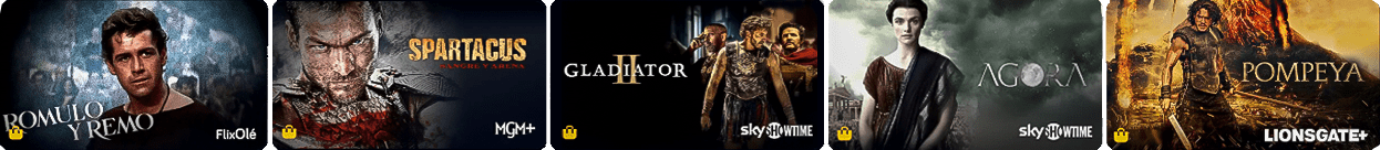 Cine de romanos con Prime video Chanels